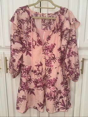 Free People Pink Floral Boho Dress